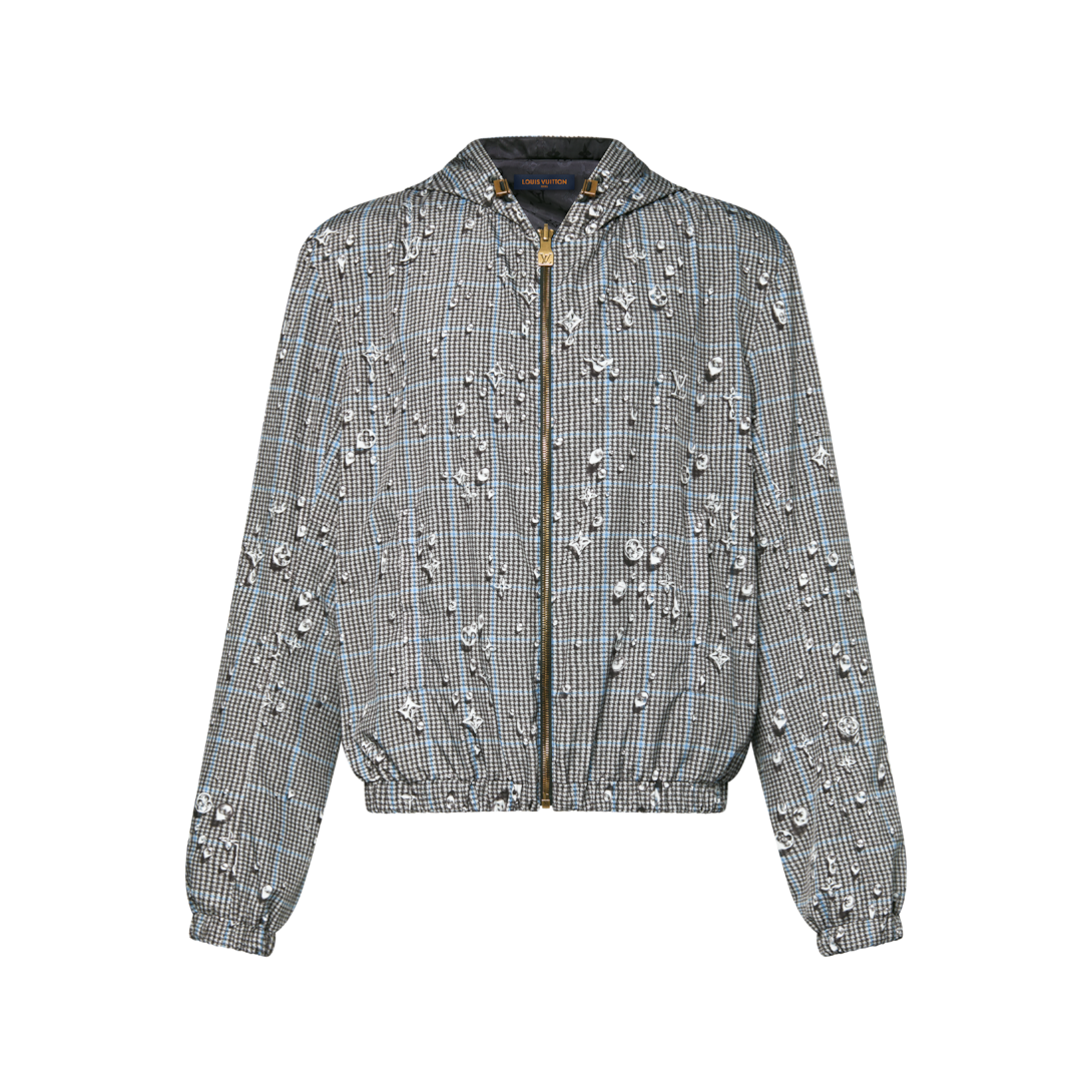 LOUIS VUITTON グレー ジャンパー Louis Vuitton Men's XS Classic Grey LV Logo Zip Up Sweashirt